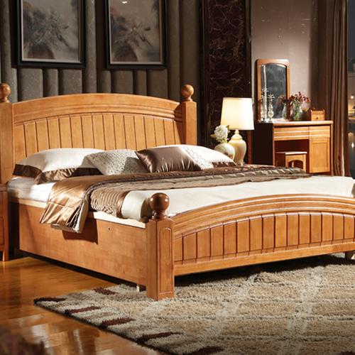 木诺 实木床 韩式 象牙白实木床 白色双人床 橡木床 1.8 1.5 米