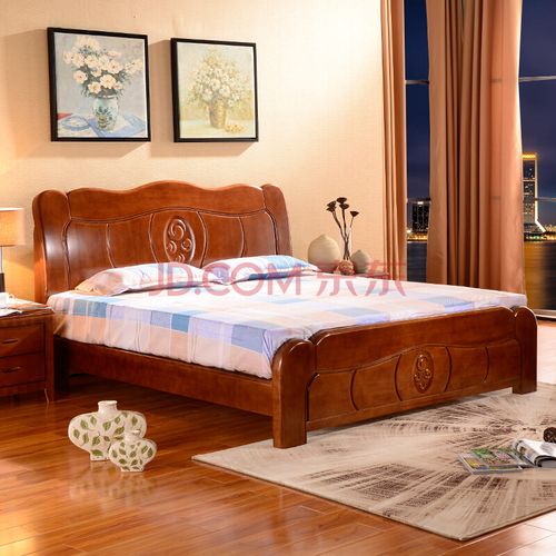 床 实木床 双人床 中式木床 1.8米1.5米 图片色 1800*2000